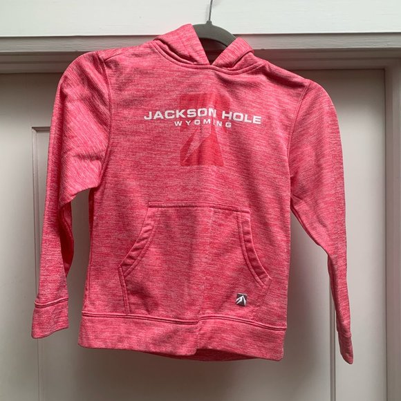 🇨🇦🍁5/$50 Girls Small Pink Jackson Hole Hoodie🇨🇦🍁 - Picture 1 of 3